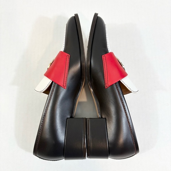 Nomasei NONO Loafers Tri-Color Brun Size 39 Black White Red Square Toe Luxury - Picture 10 of 16